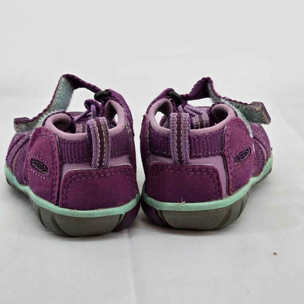Keen Seacamp II CNX Purple Aqua Water Sandals Toddler Girls Size 4